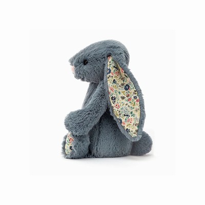 Jellycat Blossom Dusky Blue Bunnies USA | 83621RHIW